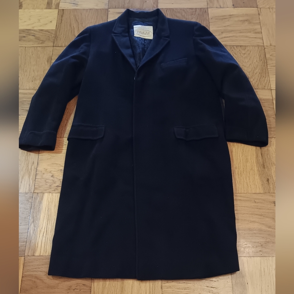 Elegant Navy Men's Trench Coat